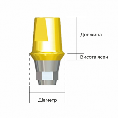 Абатмент IS прямий з шестигранником Абатмент IS прямий з шестигранником